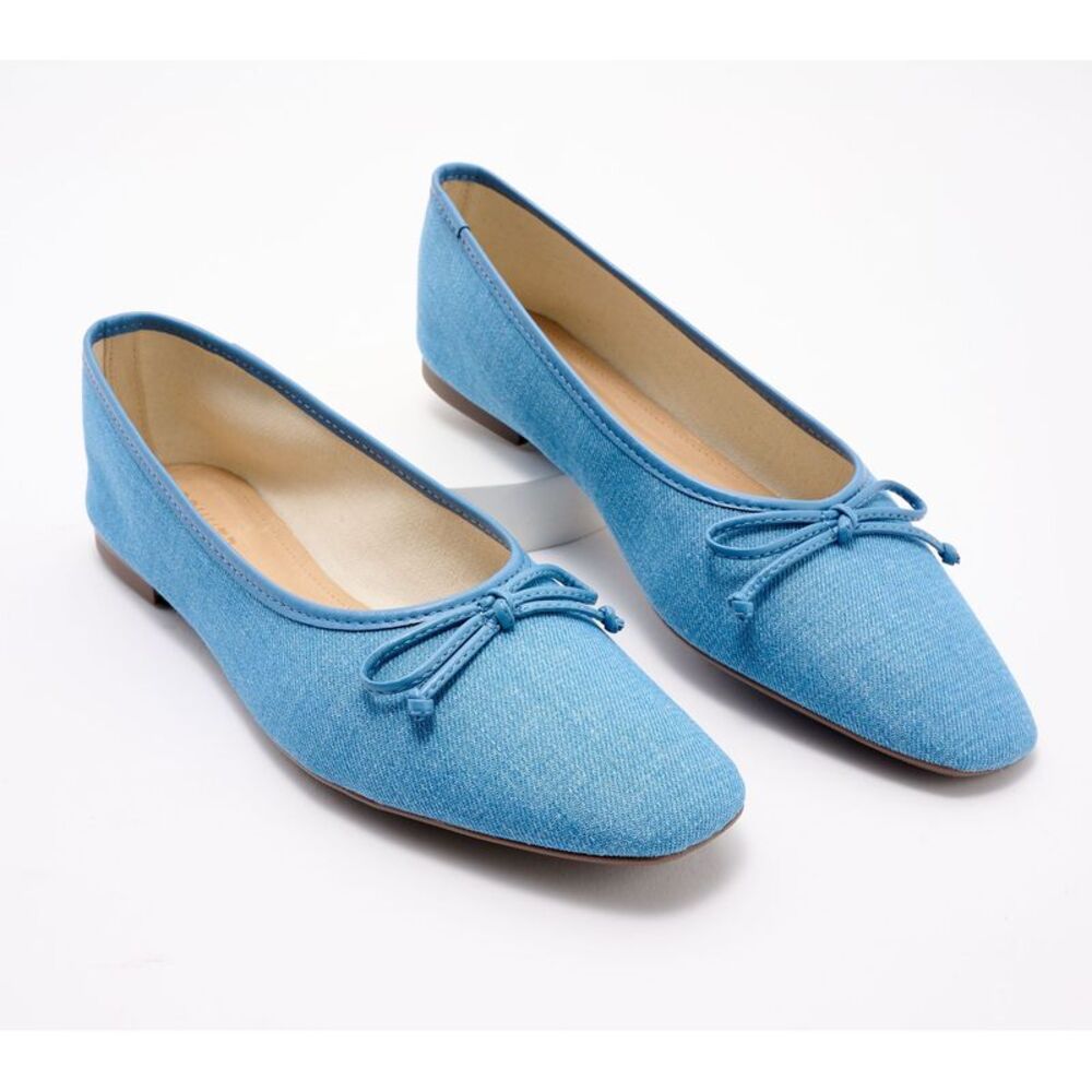 Schutz Women's Sz 8 Leather Ballet Flats Blue